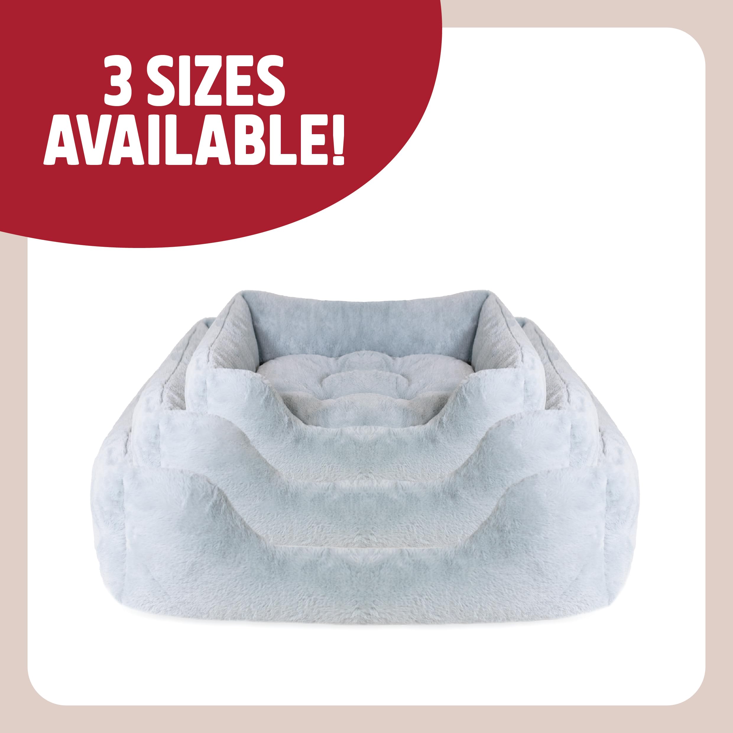Rosewood Fur Box - Cama cómoda para Perro, tamaño Mediano, Cama esponjosa para Perro, Color Azul