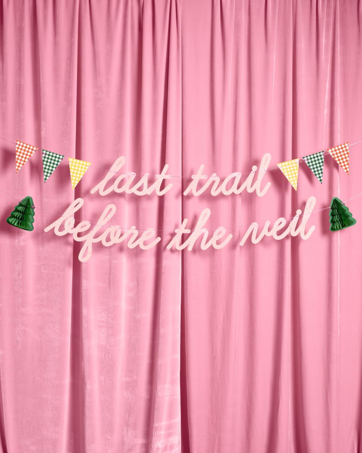 xo, Fetti Last Trail Before the Veil, 3D Pop Up Banner - 6 Ft. | Bachelorette Decorations, Bridal Decor, Bach Party Sign, Hiking Photo Booth Backdrop, Wedding Supplies