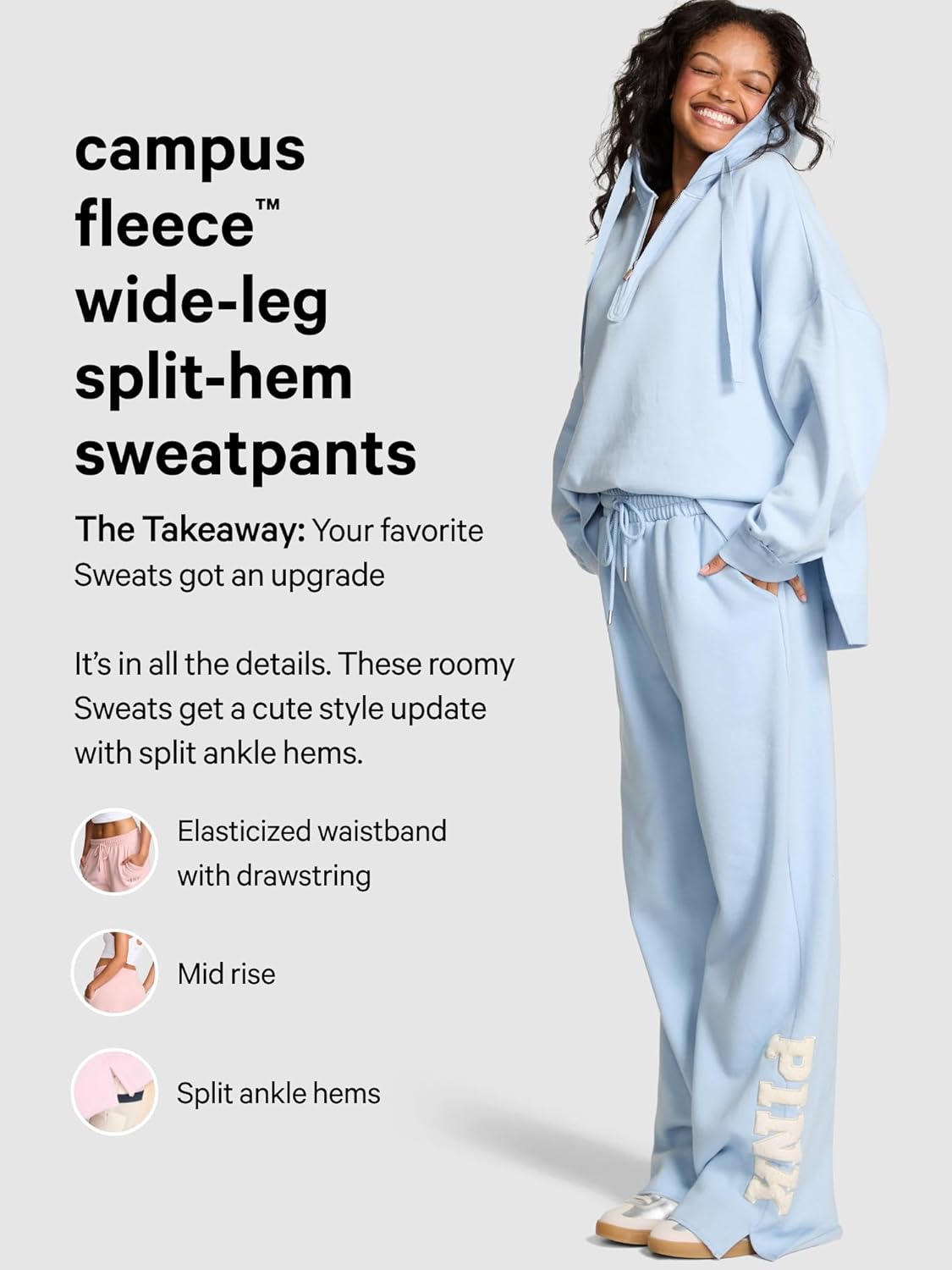 Campus Fleece™ Wide-Leg Split-Hem Sweatpants - Image 4