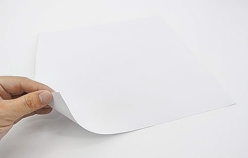 Miniatura 7 de FixtureDisplays® Papel sintético de resistencia al desgarro de 12 x 12 pulgadas, papel fotográfico autoadhesivo, papel adhesivo imprimible mate, 12