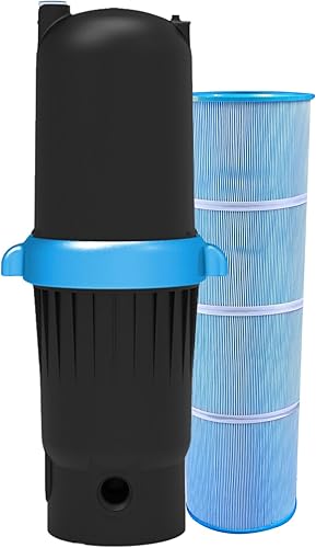 Vista 14 de Swimline HYDROTOOLS Depósito de cartucho de piscina sobre el suelo y elemento de filtro de repuesto – 70 pies cuadrados Filtración de alto