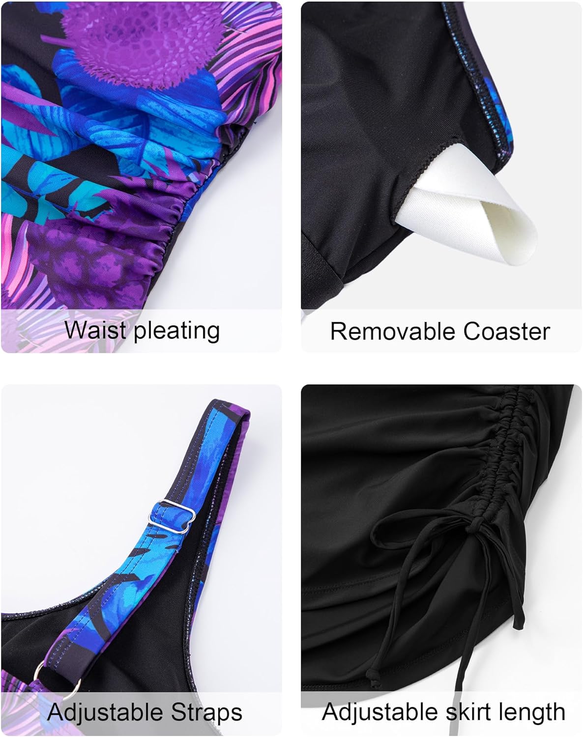 Arolina Womens Tankini Swimsuits for Women with Skirt Bathing Suits Two Piece Tummy Control Swimsuit Ladies Swimwear - Image 5