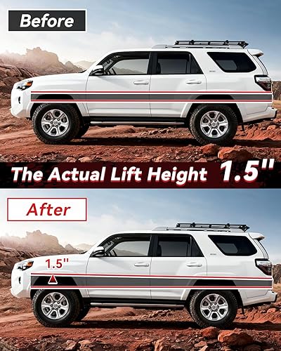 Miniatura 9 de Kits de elevación de nivelación de 3 pulgadas para Tacoma 2WD 4WD 2005-2023, 4Runner 2WD 4WD 2005-2023 y 07-15 FJ Cruiser 2WD 4WD, kits de