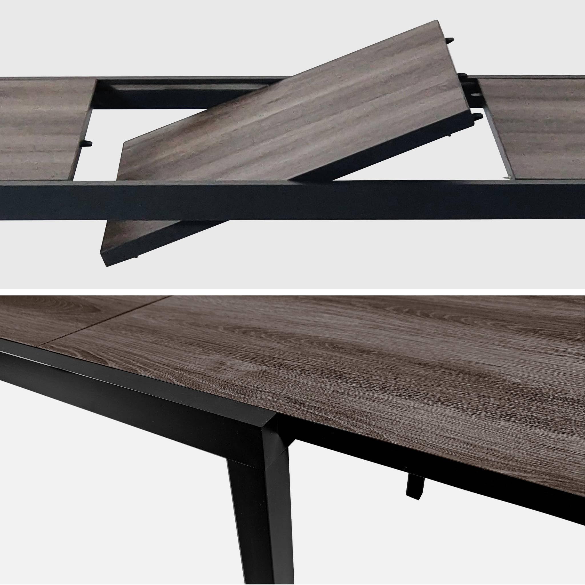 Alice's Garden sweeek-Mesa de jardín de Madera Extensible de DPC y Aluminio, 6-8 plazas Marrón - 240x90x75 cm | Nashville 240cm