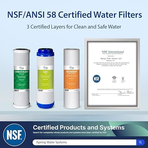 Miniatura 4 de iSpring RCC1D Sistema RODI sin tanque, sistema de filtro de agua de ósmosis inversa de desionización de 5 etapas, sistema de filtro de agua RO sin