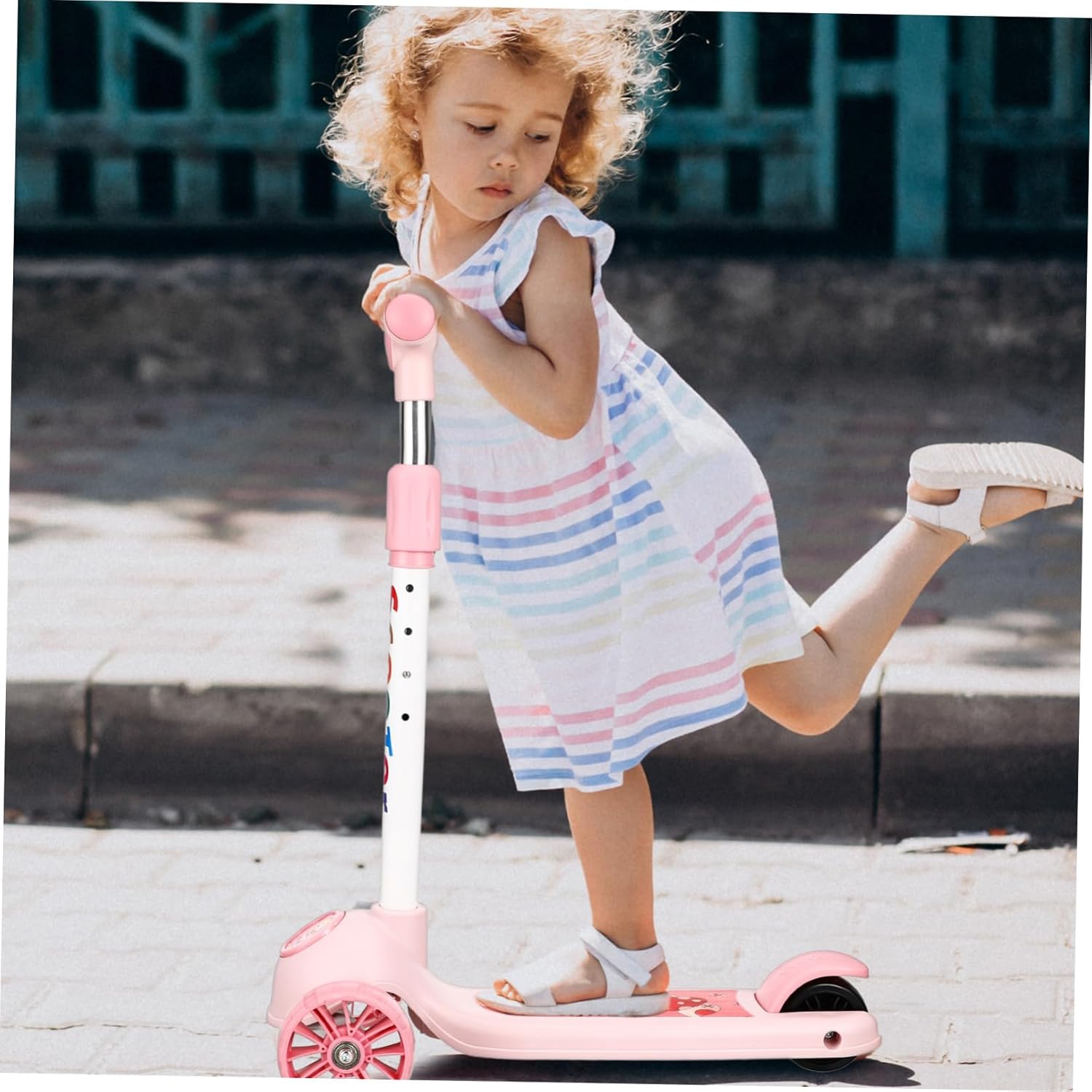 HANABASS Adjustable Height Boy Girl Scooter Boys and Girls Scooter Wheel Safe Playtime