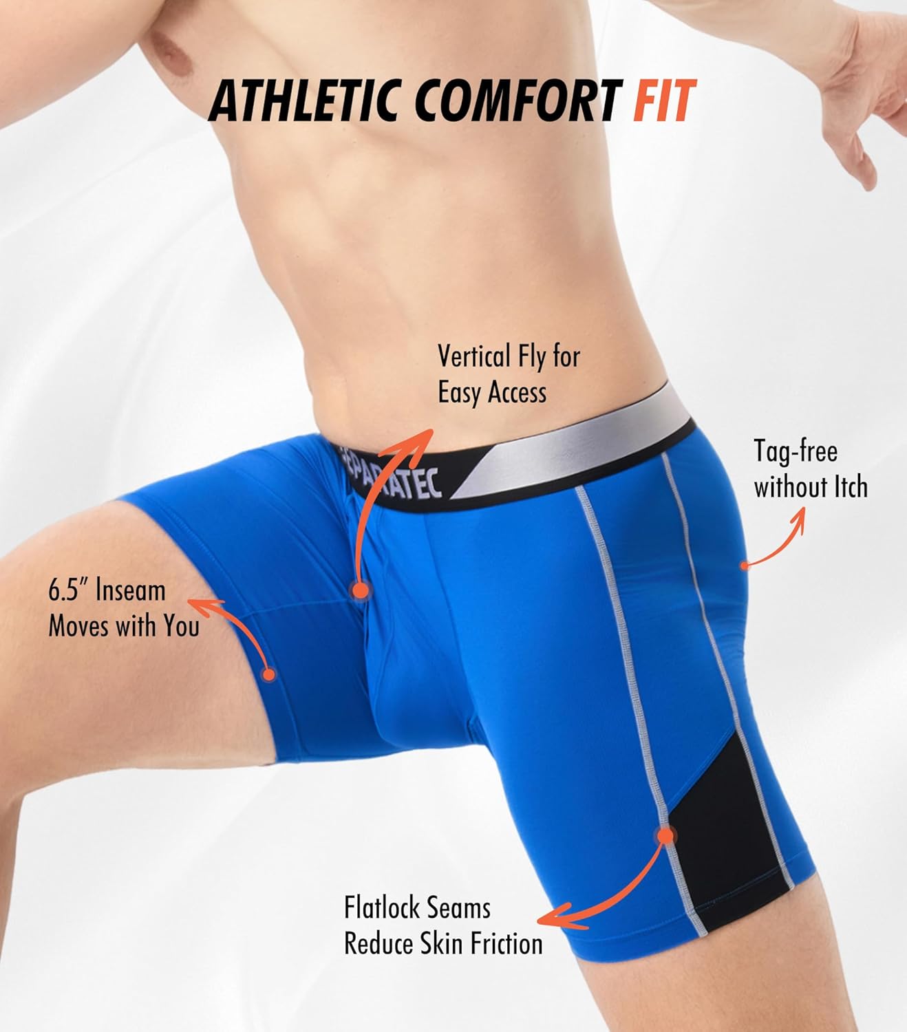 Separatec Mens Underwear Separate Pouch Boxer Briefs Breathable Cooling & Quick Dry Mesh Performance Underwear with Fly 3Pack - Image 5