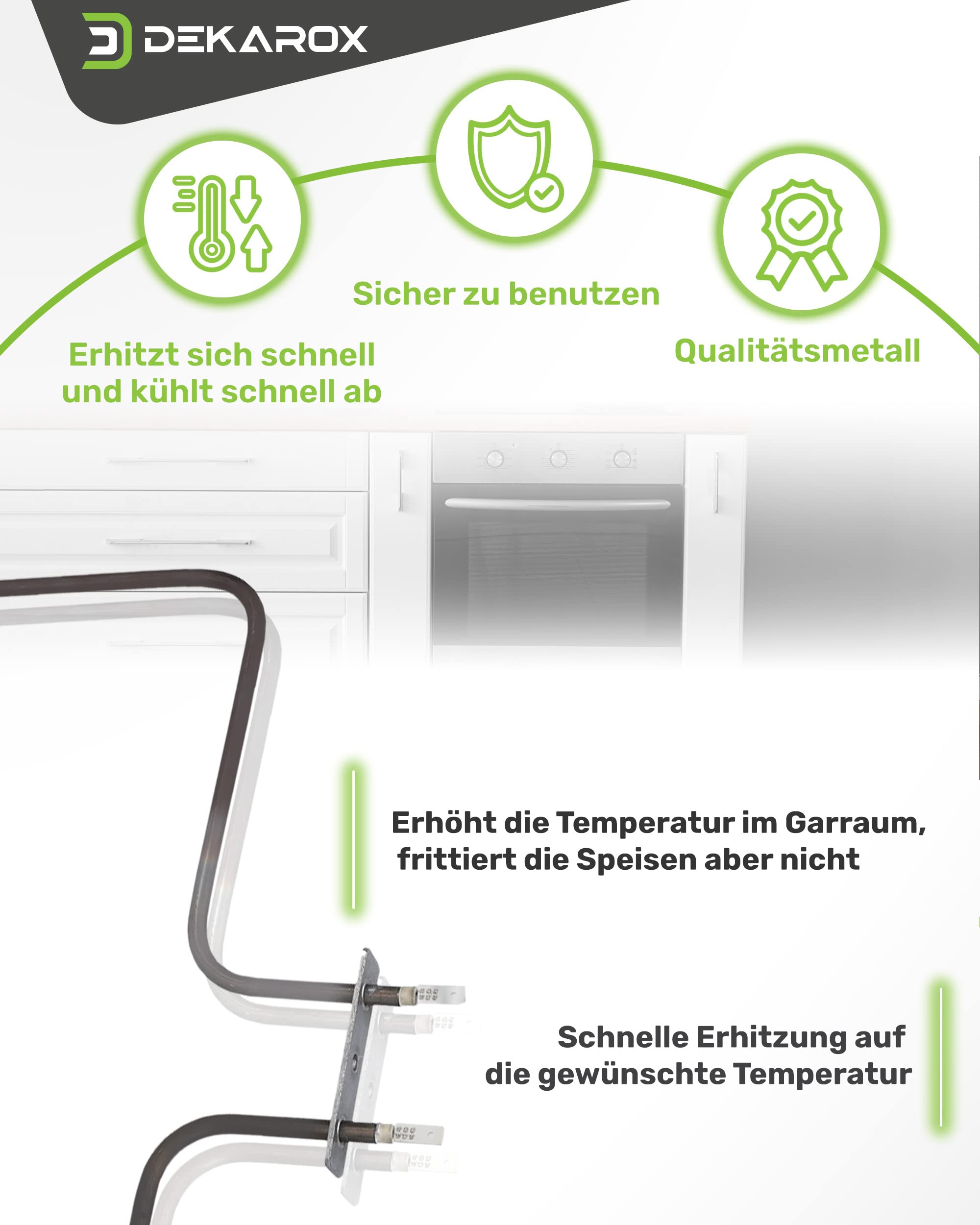 Unterhitze Heizelement 230V 1150W für Bauknecht Whirlpool Ignis 481010375734 IRCA 7005R616 für Backofen Herd