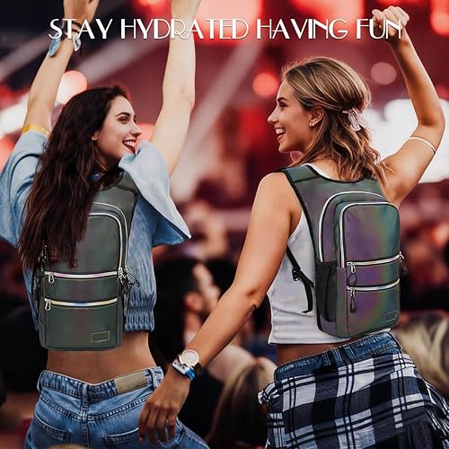 Miniatura 7 de Paquete de hidratación, mochila de agua con vejiga de hidratación de 3 L, aislamiento ligero, esencial para festivales, mochila de hidratación rave,