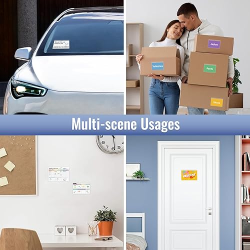 Miniatura 7 de Bolsillos adhesivos transparentes de 4 x 6 pulgadas, bolsillos para tarjetas de índice, fundas autoadhesivas con bolsillos de carga superior para