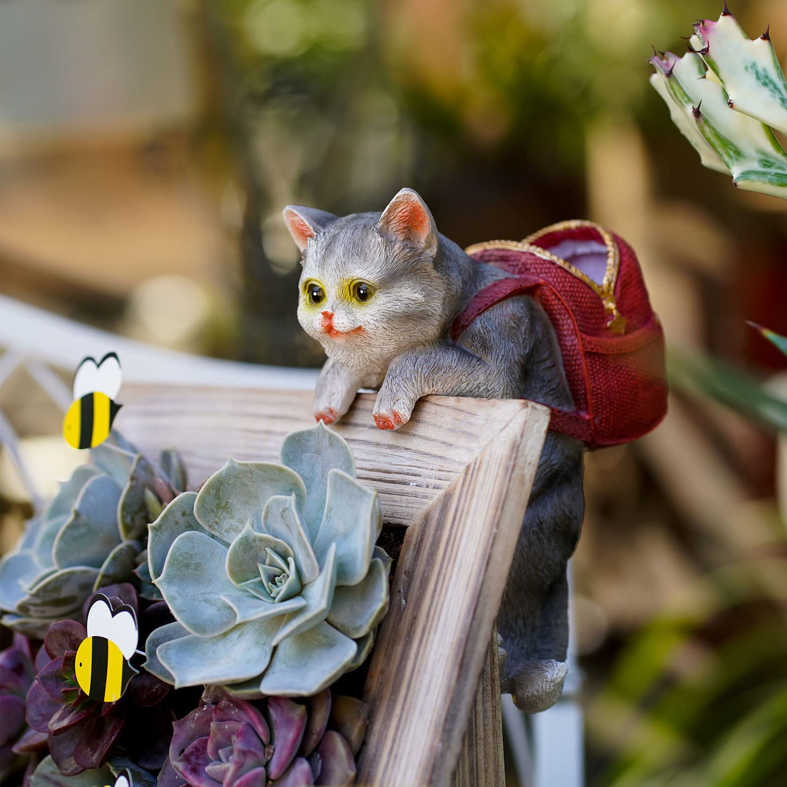 Amazon.co.jp: 植木鉢ペンダント 樹脂猫の像 プランターポット