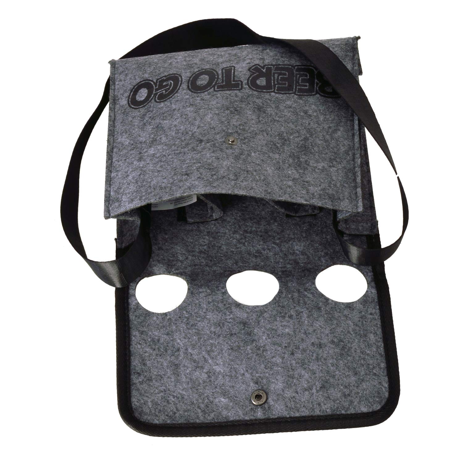 Out of The Blue Bottle Bag 3 Bottles Beer Carrier Bottle Carrier Transport Basket Beer to Go, Gray, 18,5·21·7cm - Image 3