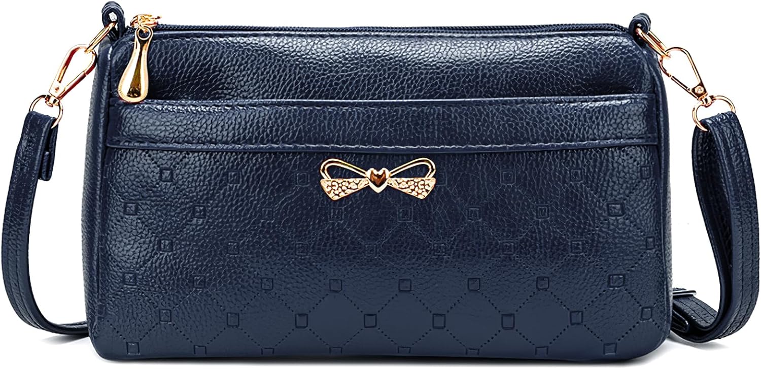 Girls Small Purses Sq. Leather-based Crossbody Luggage Multi Pocket Ought to…