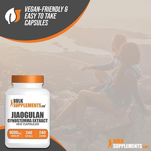 Miniatura 6 de BulkSupplements. com Jiaogulan Cápsulas - Cápsulas de extracto de gynostemma, extracto de Pentaphyllum de Gynostemma, equivalente a Jiaogulan 9000mg