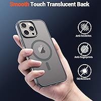 Vista 106 de SUPFINE - Funda magnética para iPhone 13 Pro Max (compatible con MagSafe), (protección contra caídas de grado militar de 10 pies), delgada, Negro