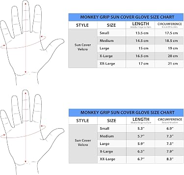 MONKEY GRIP Sun Cover Golf Glove Light Hand Premium Synthetic, UV-Cut,Non Slip Power Grip,No Twist
