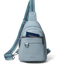 Leresas 7L Sling Bag for Women Men Vegan Leather Crossbody Bag Fanny Pack Purse Backpack Over Shoulder Bag Travel Anti-Theft