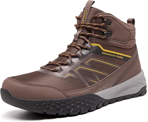 Mens Waterproof Hiking Boots - Trekking Shoes for Men, Outdoor Camping Mountaineering Backpacking Boots, All Terrain Hiking Trail Shoes