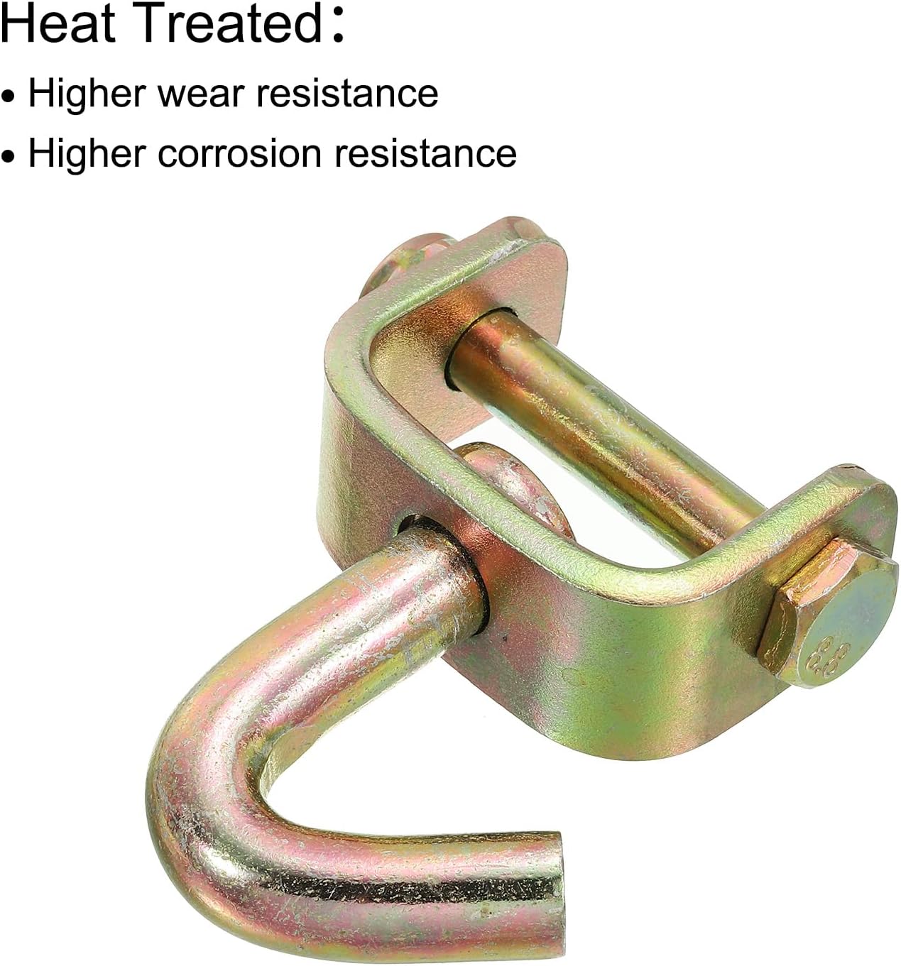 MECCANIXITY Ratchet Swivel J Strap Hook Load 11023 Lbs Zinc Color for 2" Tie Down Strap Webbing Car Truck Trailer Pack of 2