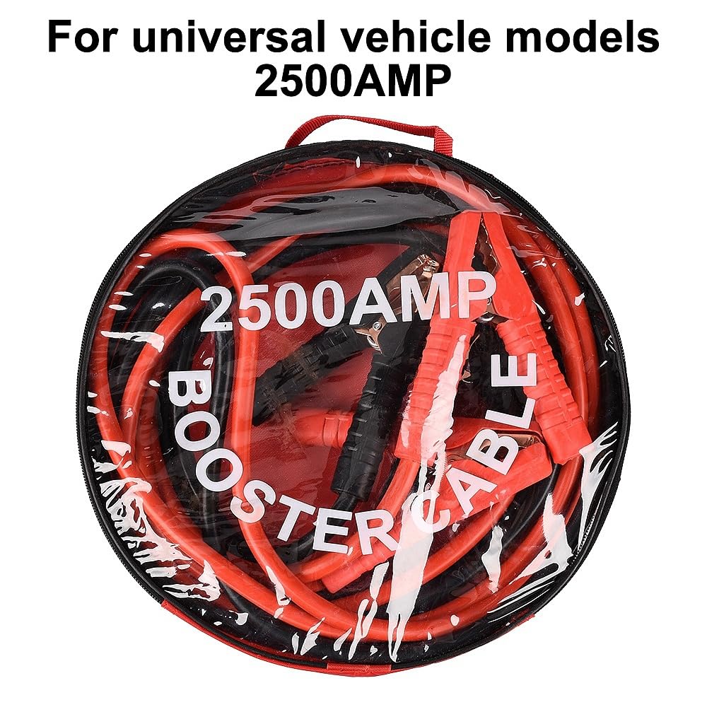 Cable de demarrage Voiture - 4 mètres 2500AMP Câbles Batterie câbles de démarrage pour Auto, Pinces Isolées Sécurisées