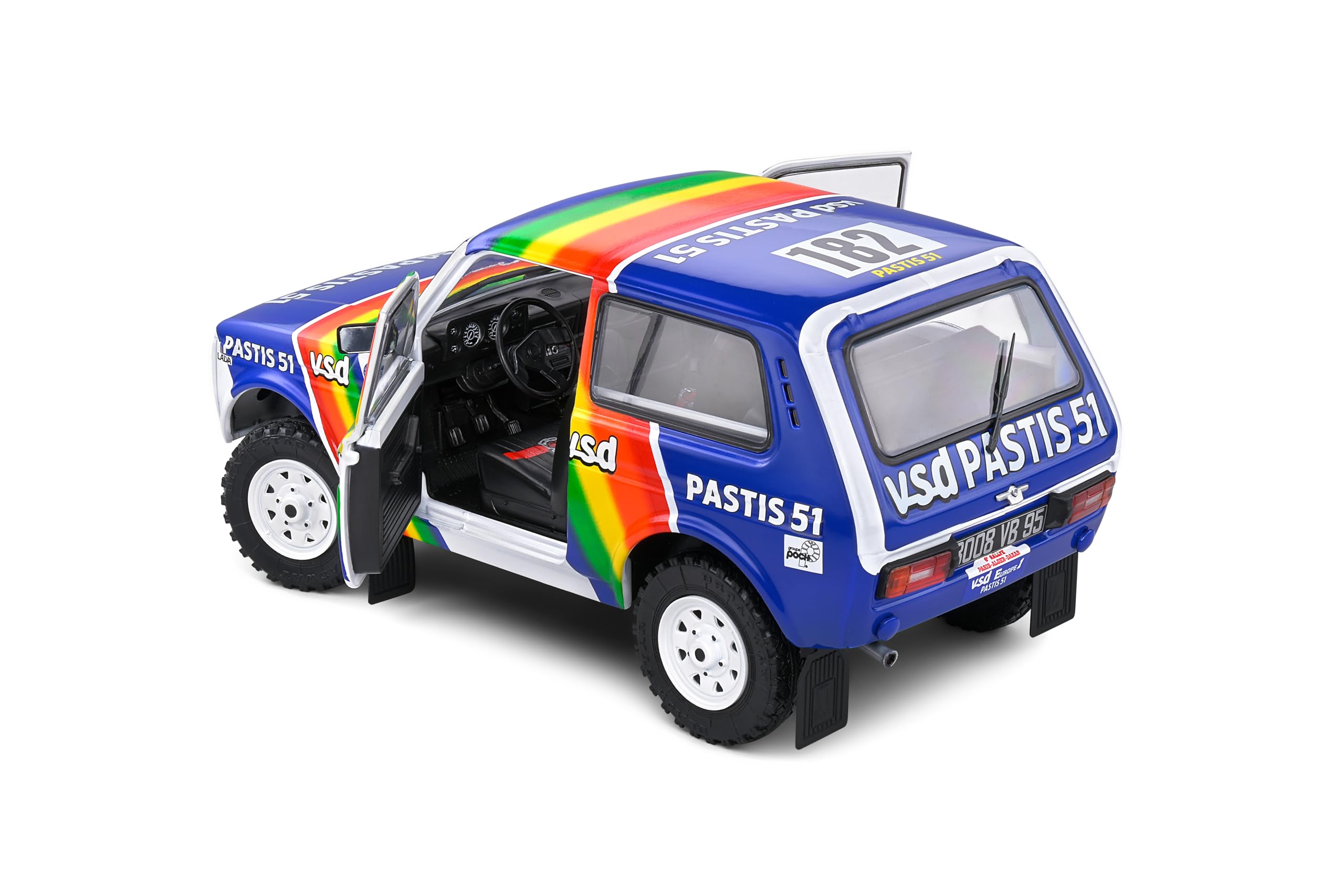 1:18 LADA NIVA White #182 JABOUILLE/SARDOU Paris-Dakar 1984