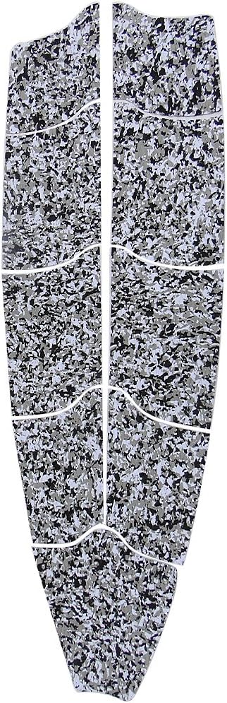 Set of 9 Board Traction Pad Mat for, Surfboard, Longboard and Trimmable - Select Colors, Black White Camo