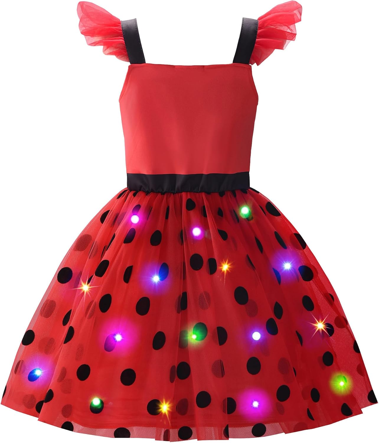 Ladybug Costume Girls Ladybug Dress Lady Bug Costumes for Kids Toddler Ladybird Dress Up Set for Halloween Birthday - Image 2