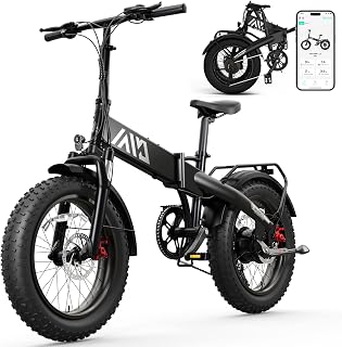 TST Folding Electric Bike for Adults, 1000W Peak Motor Ebike with 36-48V 7.8-15Ah Removable Battery, Max Range 60-80 Miles 25-28 MPH Electric Bicycle, 20" Fat Tire All Terrain E Bike with Rear Rack