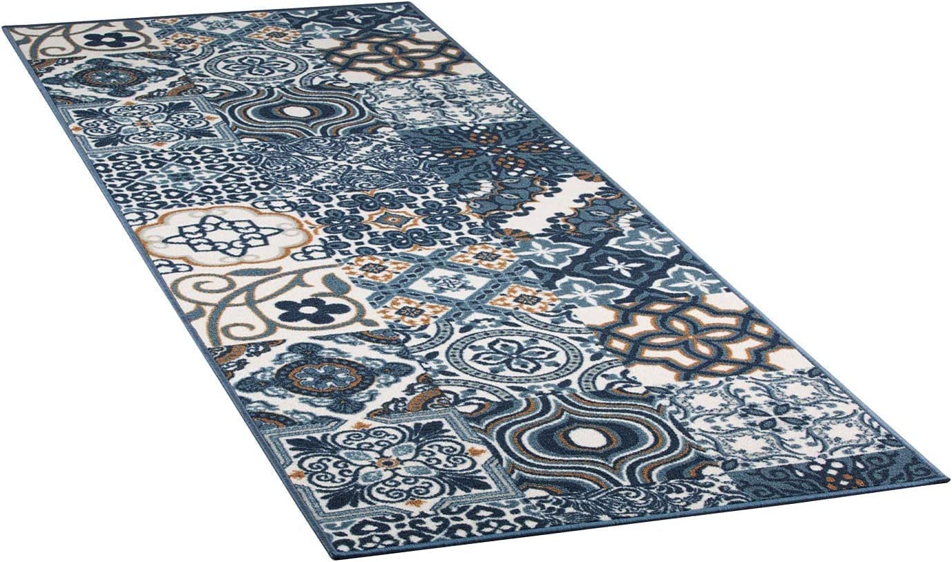 Floordirekt Teppichläufer Newport | Feinschlingen Teppich mit Muster | Läufer für Küche, Flur & Wohnraum | Modernes Design (80 x 250 cm)