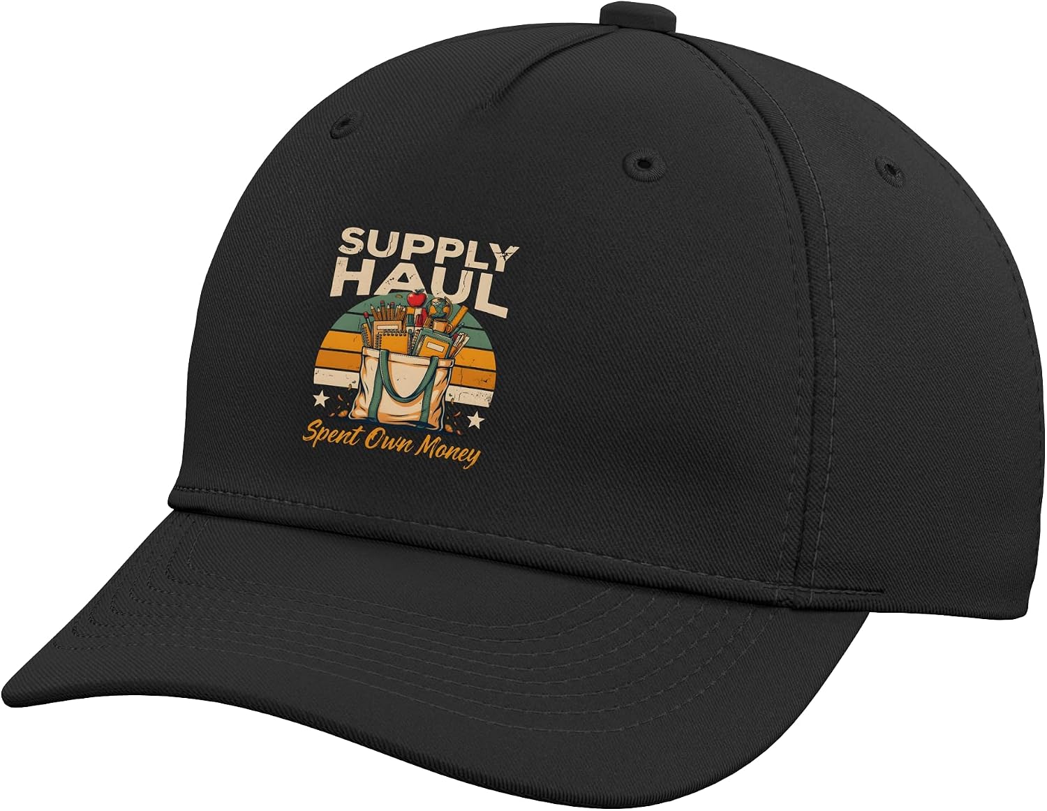 Supply Haul Spent Own Money School Supplies Adjustable Baseball Hat