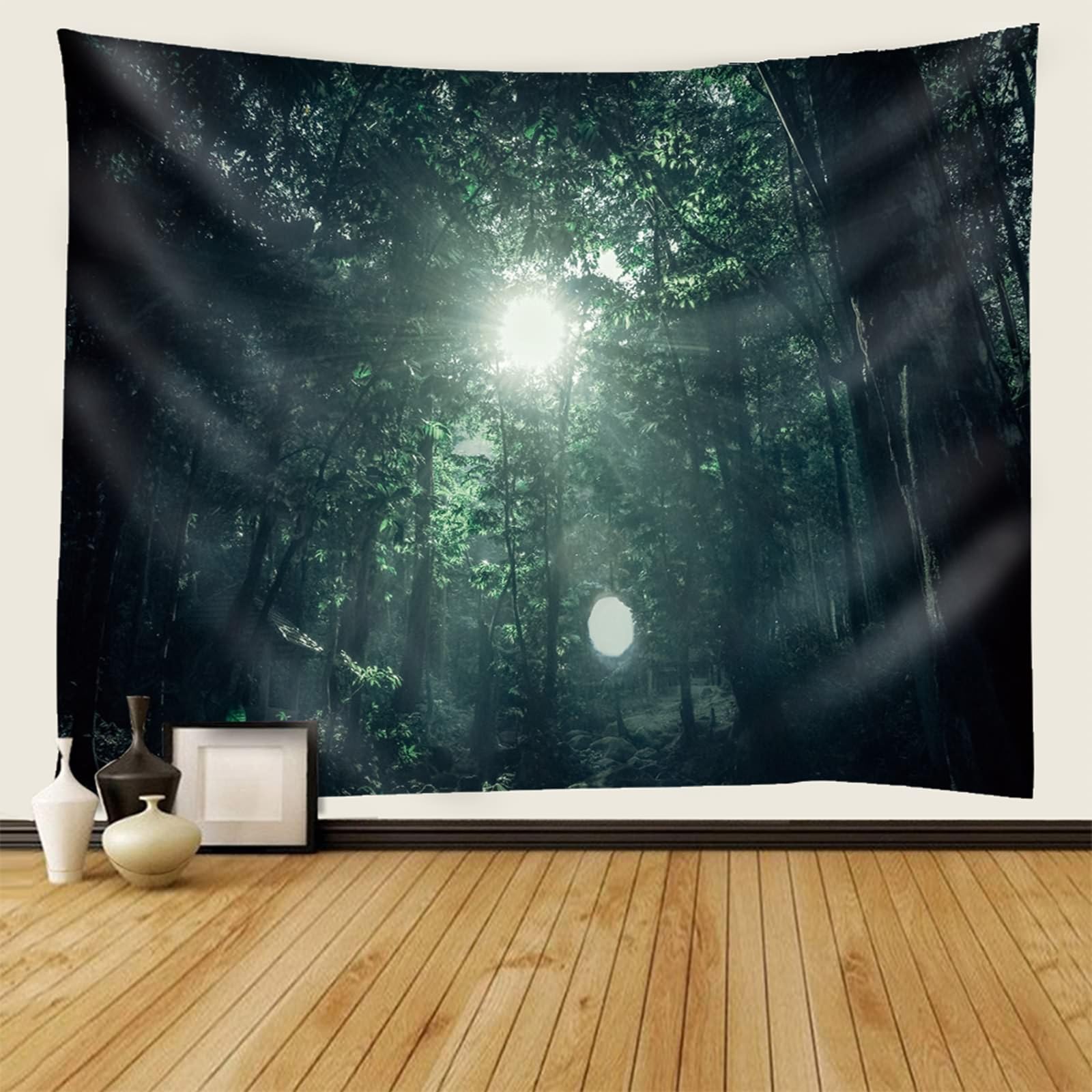Tappeto Parete Camera da Letto, Albero e Sole Coperta per Camera da Letto Soggiorno Dormitorio Decorazione da Parete, 300x256cm