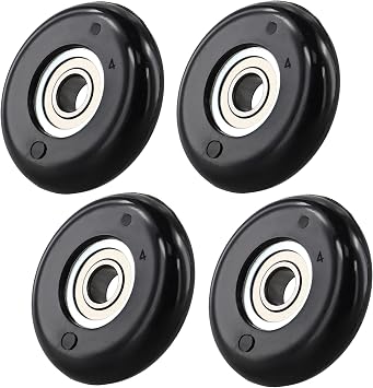 Rowing Machine Seats Wheel With Bearing, Exercise Machine Seats Cushion for MOVING Wheels Replacement4pcs