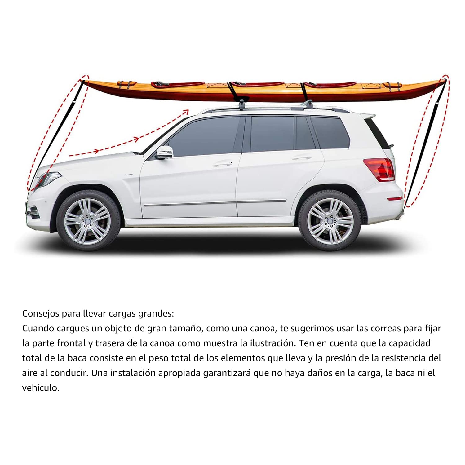 Amazon Basics portaequipajes de techo con rieles cruzados, 52 pulgadas, se adapta a tramos de hasta 46 pulgadas entre rieles laterales elevados con espacio, paquete de 2, negro/plateado