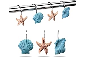 AGPtek® Seashell Shower Curtain Hooks