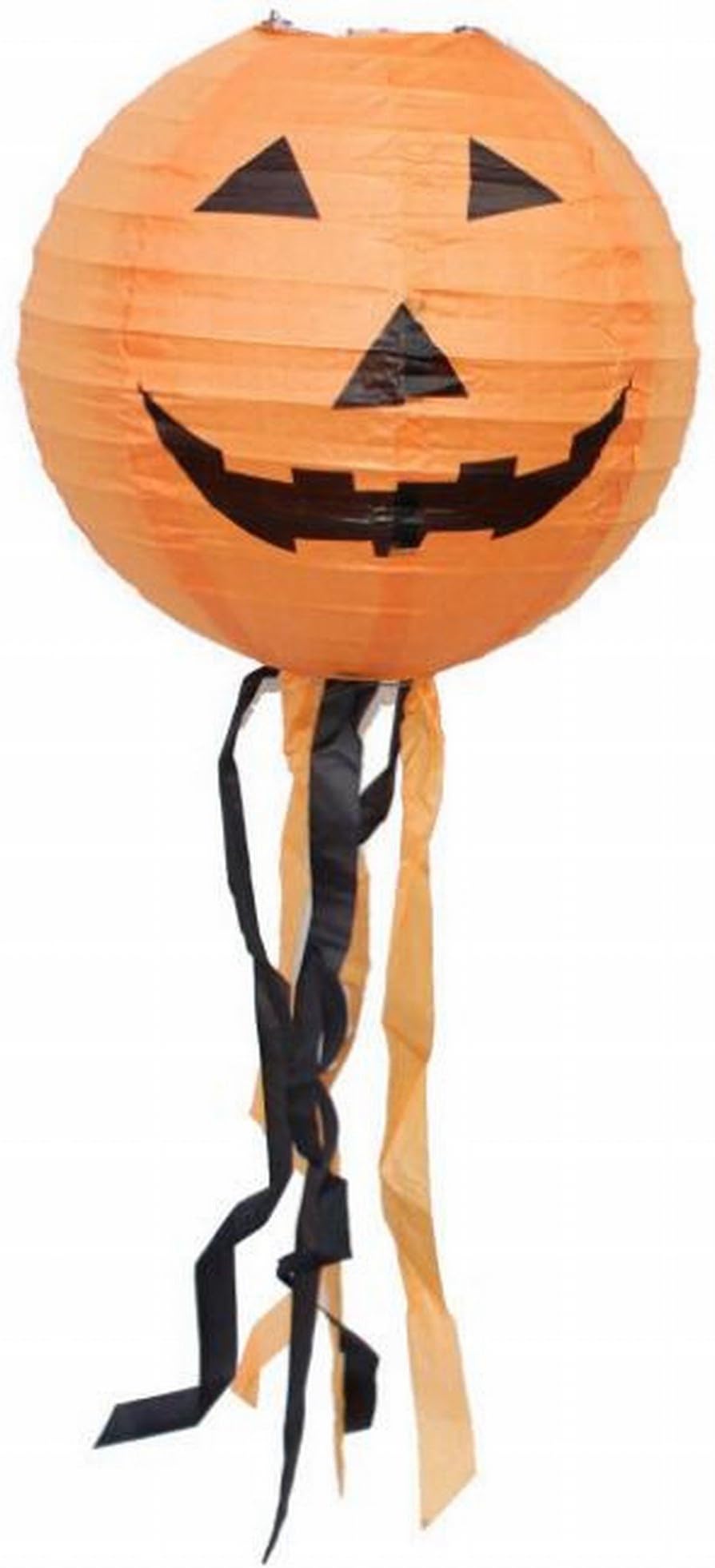 Halloween Pumpkin Paper Lantern Lamp – BUYDirect – 30cm Party Decoration Halloween Decoration Lantern Hanging - Orange (Type 3-Hanging Lantern)