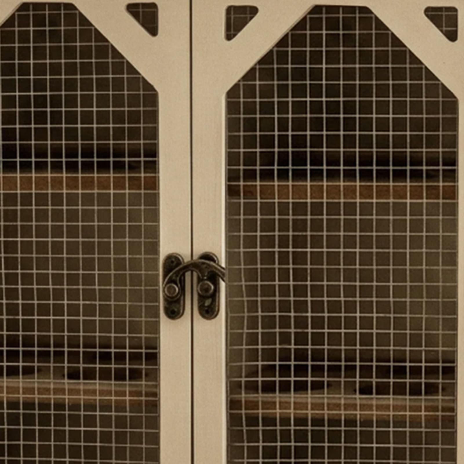 Caja de almacenamiento para huevos, armario de malla de alambre de doble puerta con compartimento, organizador de cocina de madera rústica, accesorio de granja para despensa y cabina