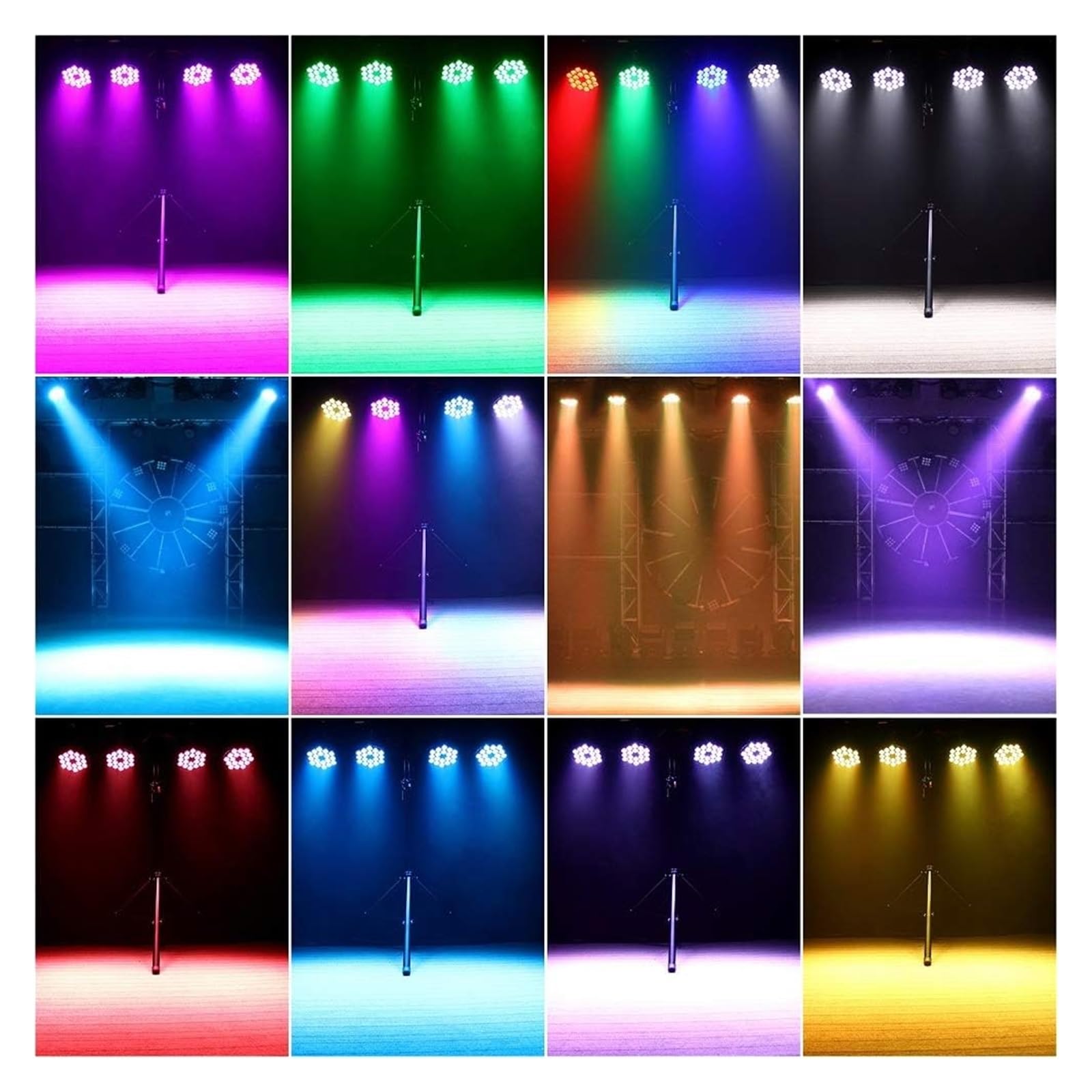 Luce da palco per DJ a LED Attrezzatura di illuminazione for DJ da palcoscenico RGBW UV 4in1 in alluminio 18x12w RGBW UV 4in1 LED DMX a 4 colori Par Light RGBW UV per Eventi Feste di Natale Matrimoni