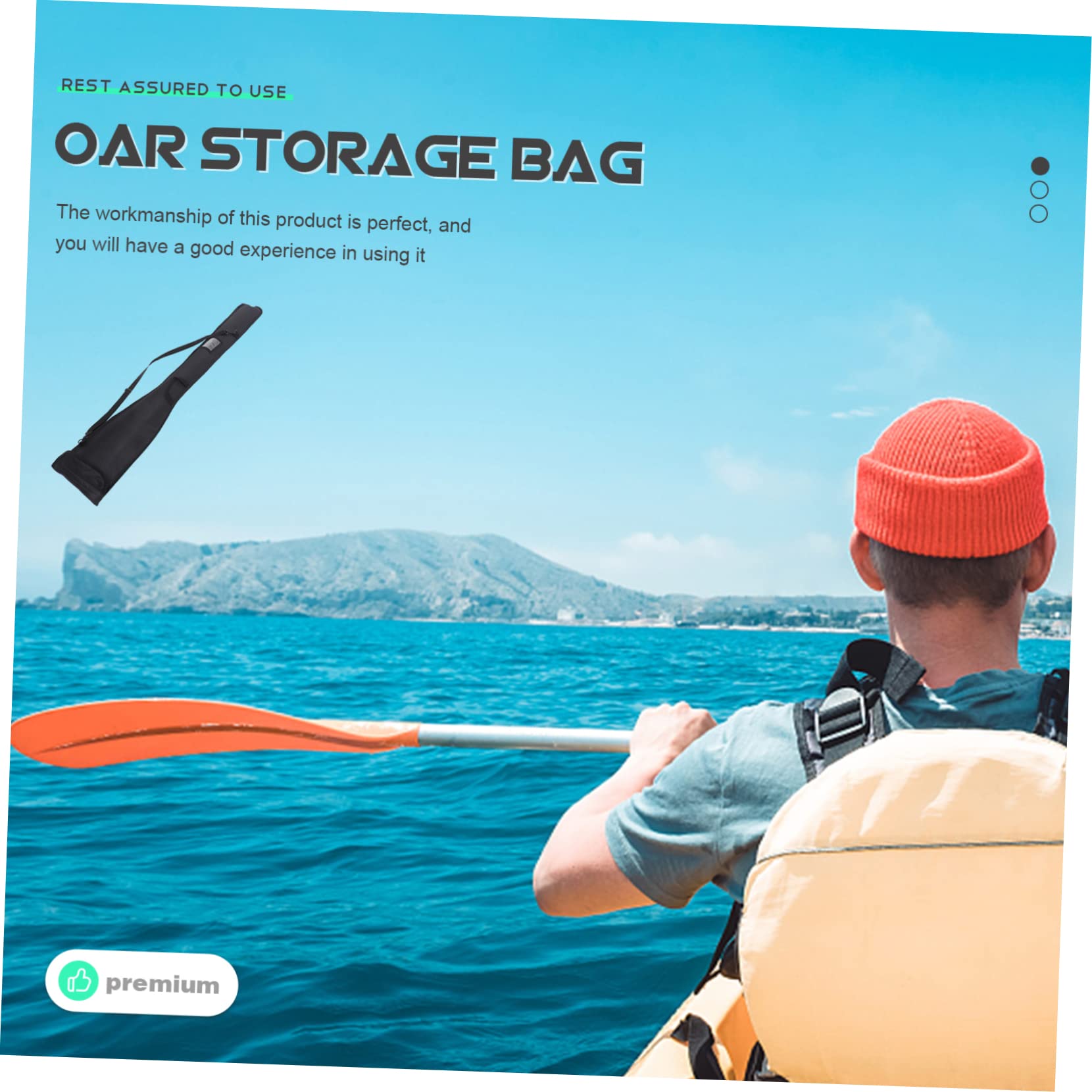 Kajak Paddeltasche Verstellbar aus Polyester mit Wasserabweisendem Material für Kanufahrer Outdoor Paddelhalter Tasche mit Schultergurt für Kajakfahren und Kanufahren