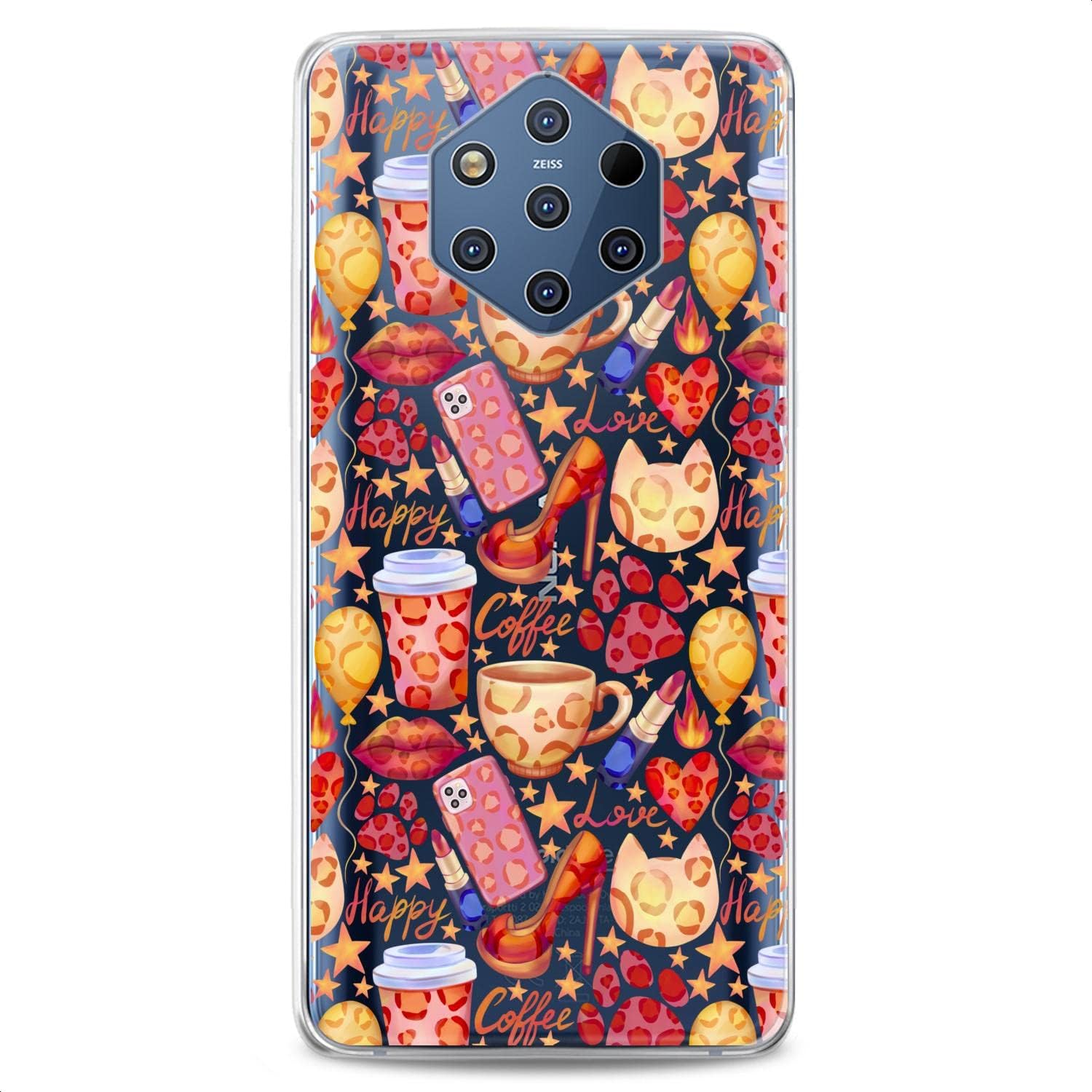 TPU Case Replacement for Nokia 9 PureView Xr20 1 Plus 8.3 5G 8.1 C30 C01 X10 Glam Flexible Silicone Fashion Print Coffee Girly Slim fit Lightweight Design Clear Soft Leopard Spots Cheetah