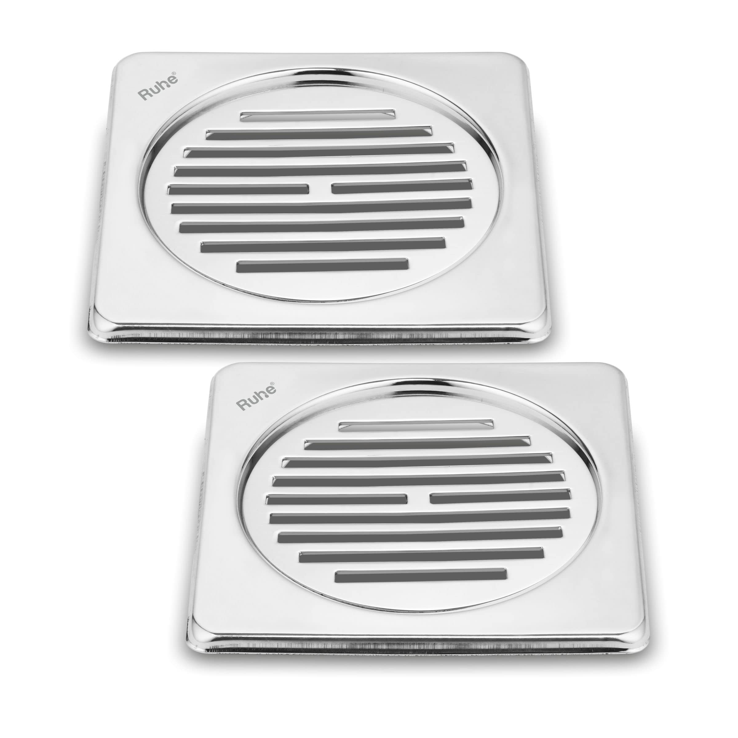 Ruhe® Square Floor Drainer | Stainless Steel Classic Neon Square Floor Drain | (6 x 6 inches) | with Collar | (Pack of 2) (B09L4M7D1Q) Amazon Price History, Amazon Price Tracker