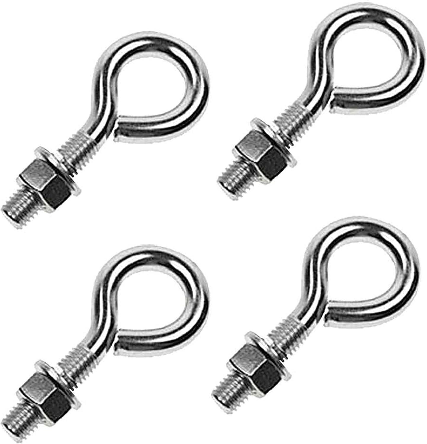 US Cargo Control 1/2" x 4" Stainless Steel Type 316 Non-Welded Eye Bolt - 4 Pack