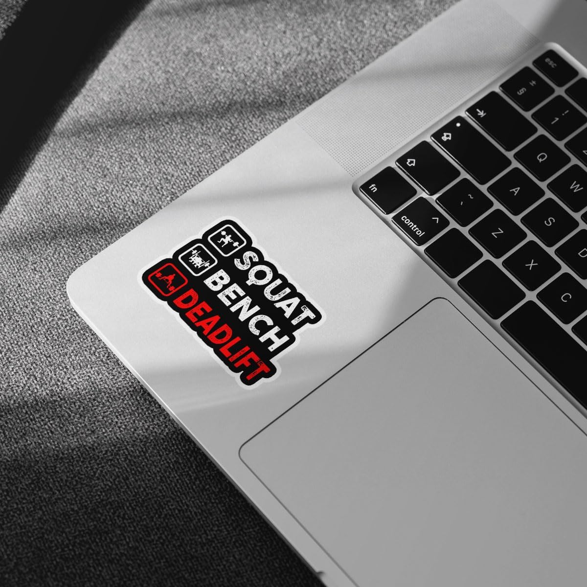 3 Pcs Squat Bench Deadlift Sticker, Gym Workout Power Lifting Accessories, Bodybuilding Stickers for Cars - Vinyl Sticker 3 Inches for Water Bottles Laptop Phone Car Window Helmet image 3