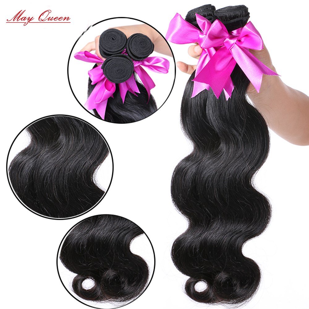 Brazilian Virgin Body Wave Hair Weave 3 Bundles 7A Unprocessed Virgin Human Hair Extensions Natural Color 100g/pc 12 14 16inches