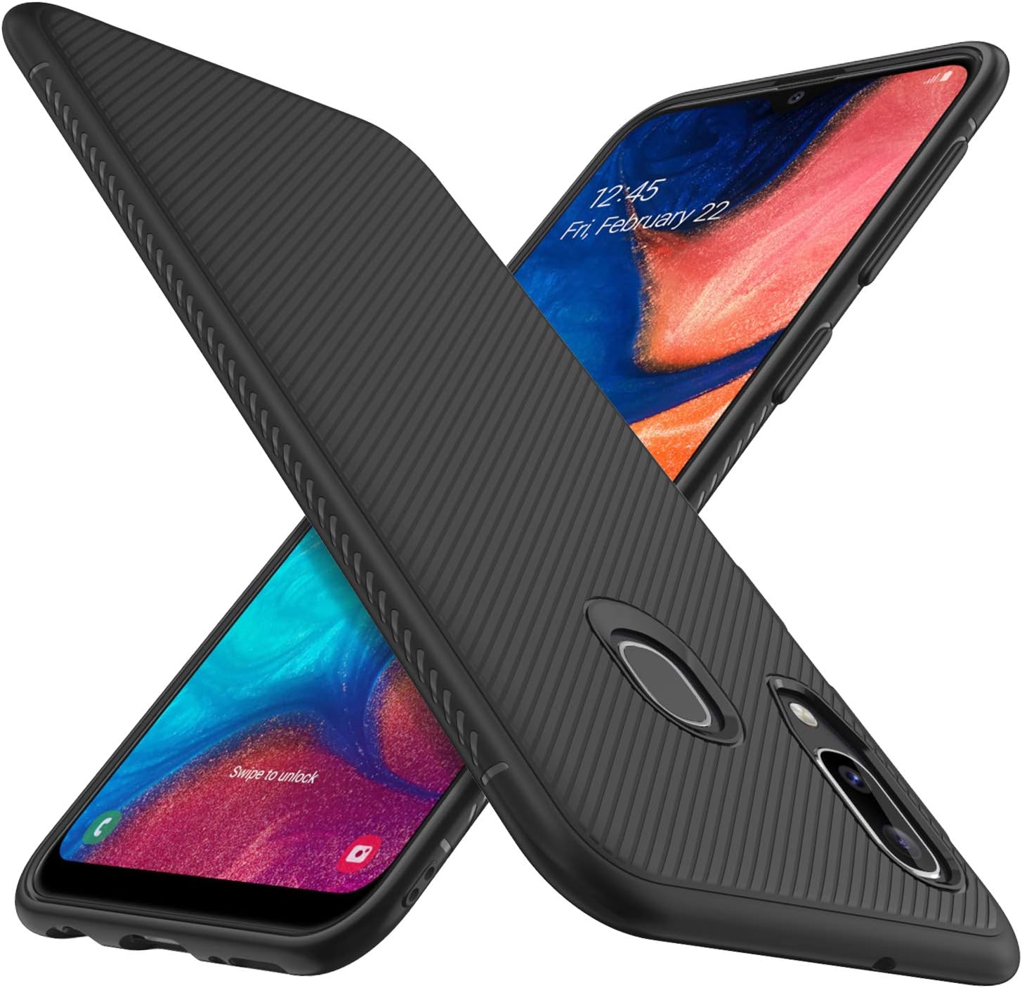 C'iBetter for Samsung Galaxy A20e Case, Premium Soft Rubber Cover Shock Proof with Anti-Slip Ultra-Thin for Samsung Galaxy A20e Smartphone. Black…