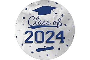 Class of 2024 Graduation Envelope Seals - Silver and Blue