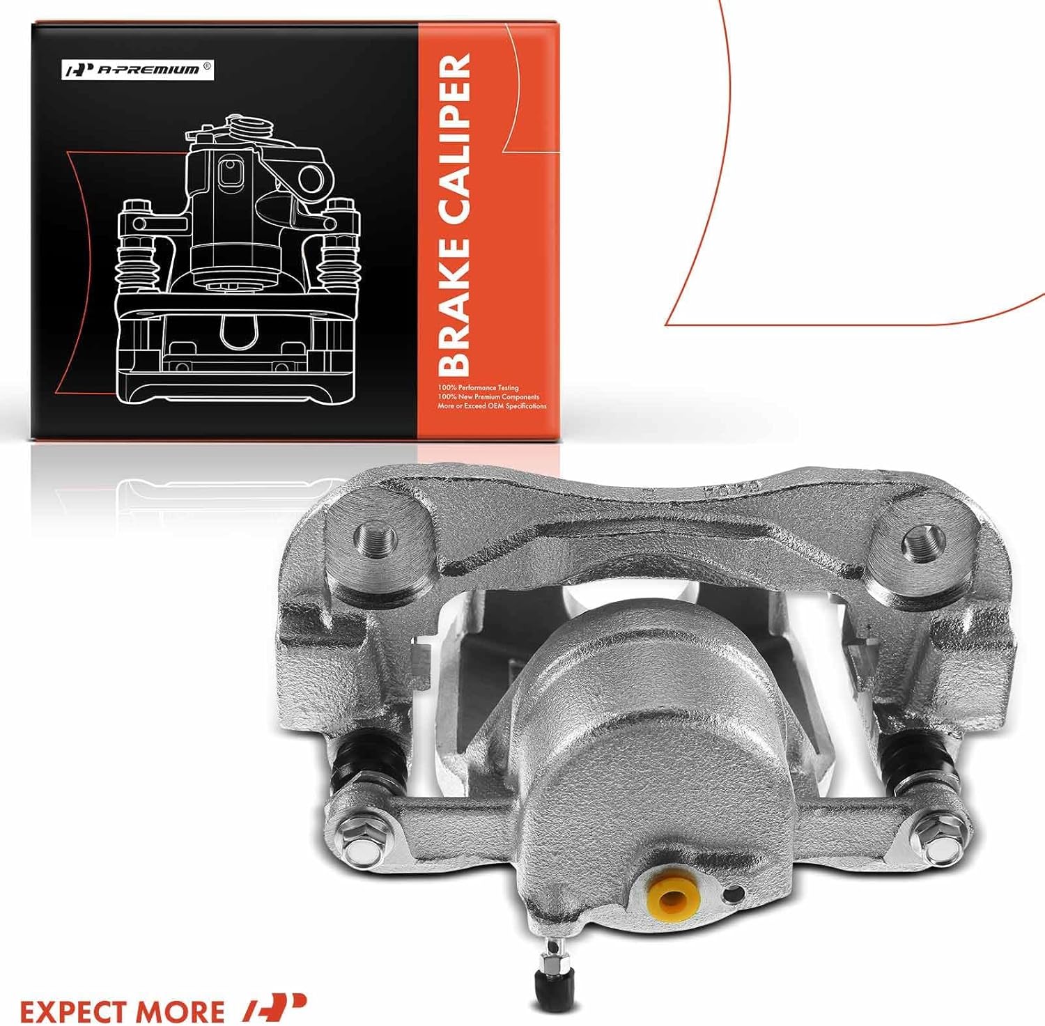 A-Premium Disc Brake Caliper Assembly with Bracket Compatible with Select Toyota Models - Highlander 2001 2002 2003 2004 2005 2006 2007, L4 2.4L, V6 3.0L, V6 3.3L - Front Right Passenger Side