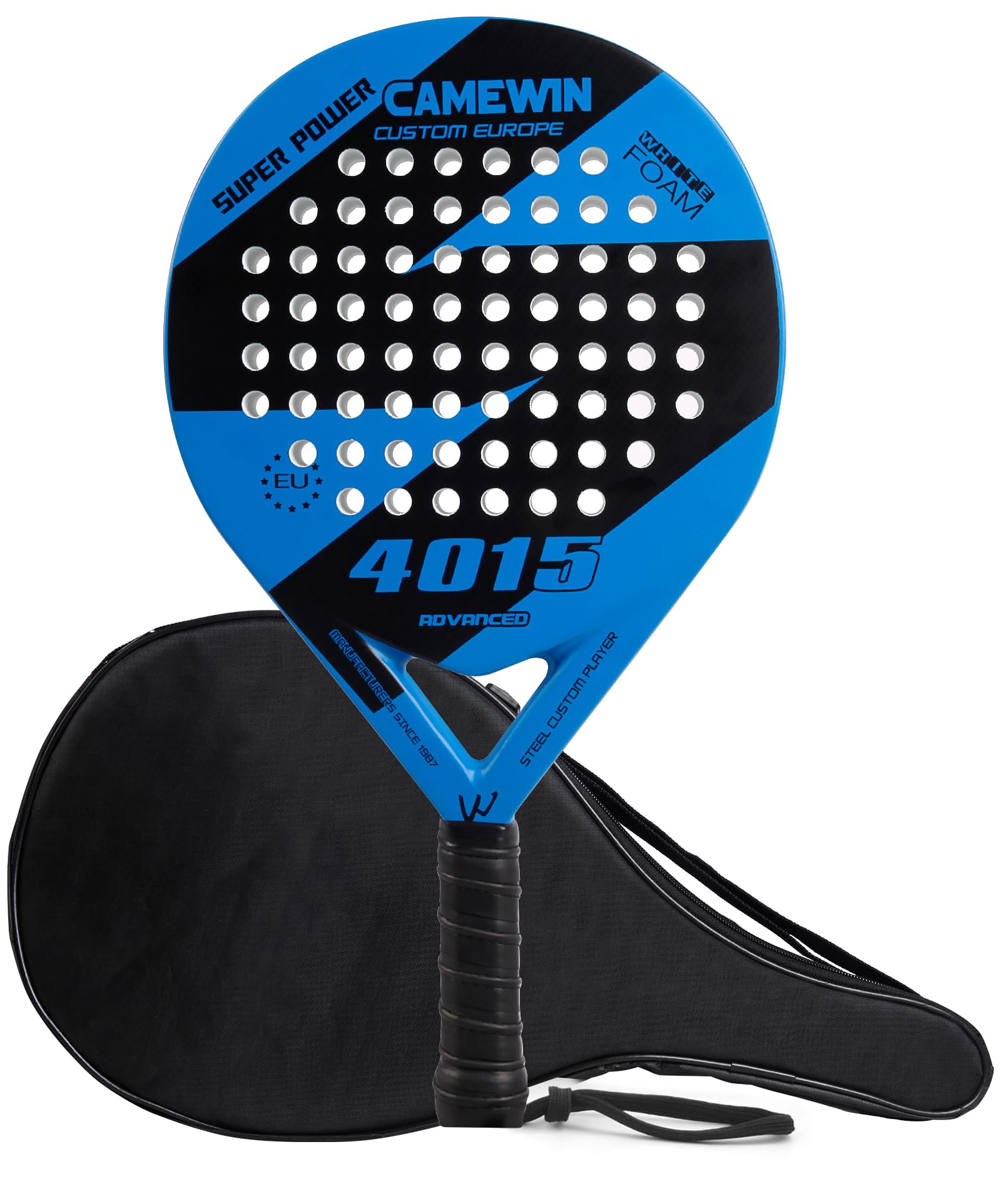 Prosight Padel Racket with Cover Bag - Carbon Surface with EVA Memory Foam- Tennis Racquets Lightweight