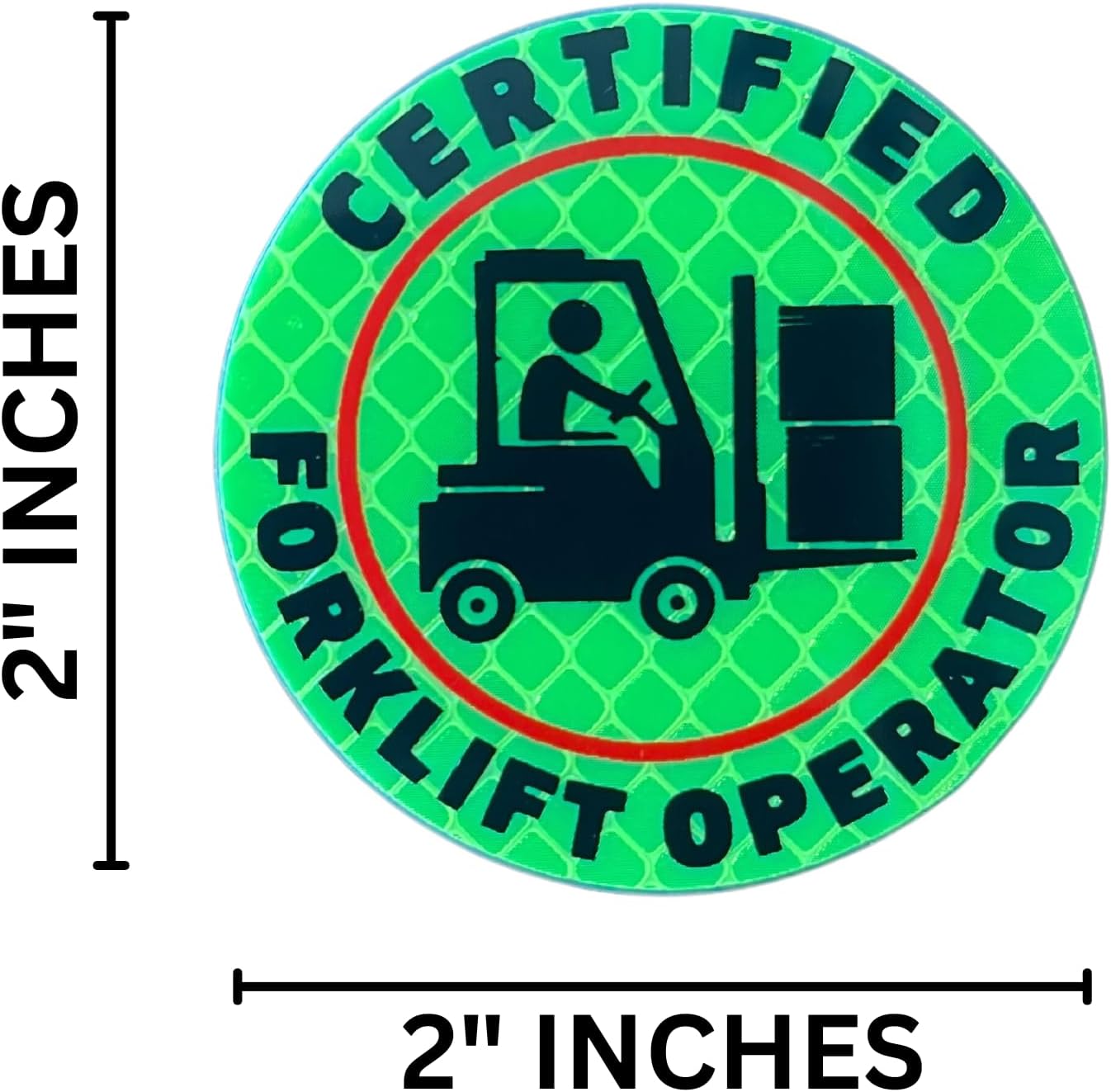 Certified Forklift Operator Retro Reflective Hard Hat Safety Stickers 5 pk 2” Inches Waterproof Adhesive Very Sticky Book Construction Training