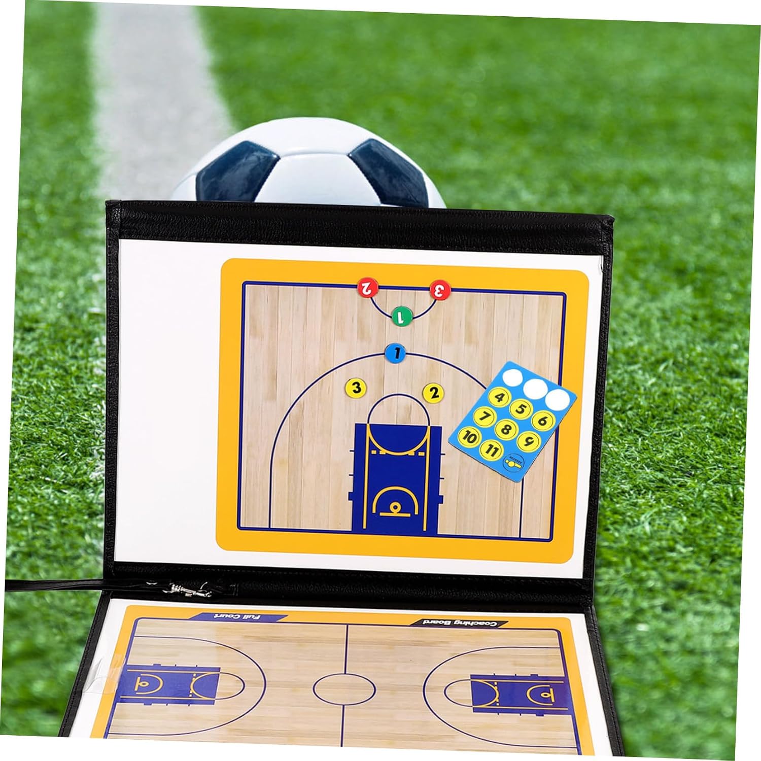 SUPVOX Basketball Coaching Board Kit Reusable Dry-Erase Writing Board with Marker Pen Portable Tactical Sports Ball Match Analysis for Indoor Training