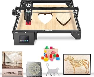Longer RAY5 Laser Engraver, 10W Output Power, 3.5” Color Touch Screen,Working Speed Up to 24000mm/min,Engraving Machine for Wood/Glass/Acrylic/Leather,Working Area: 400 * 400mm